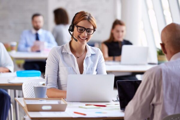 Woman Help Desk