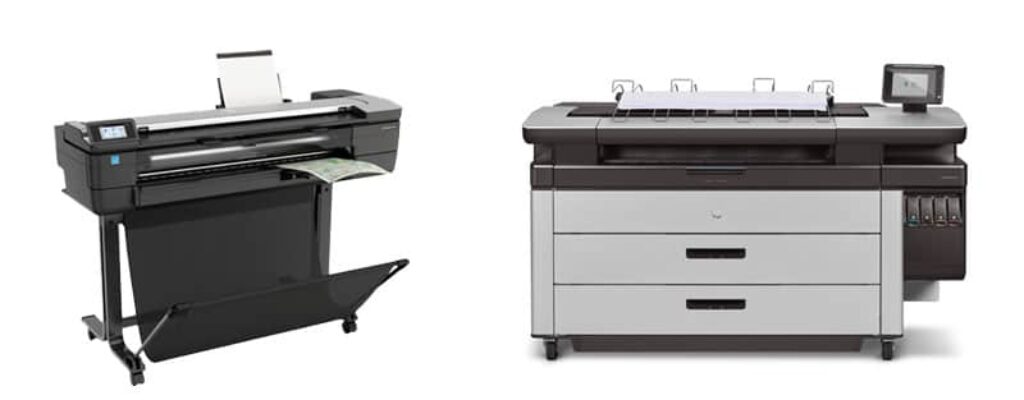 HP DesignJet and PageWide XL on white background