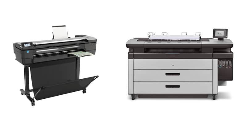 HP DesignJet and PageWide XL on white background