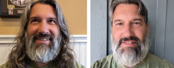 Tony before and after hair cut